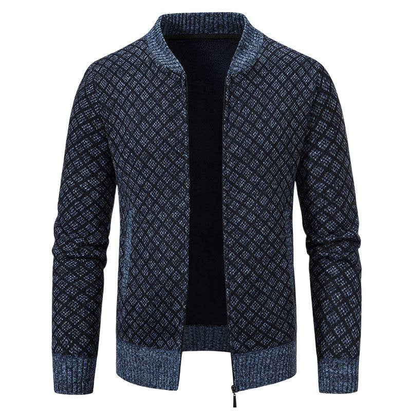 Männer Cardigan mit Reißverschluss und strukturiertem Design