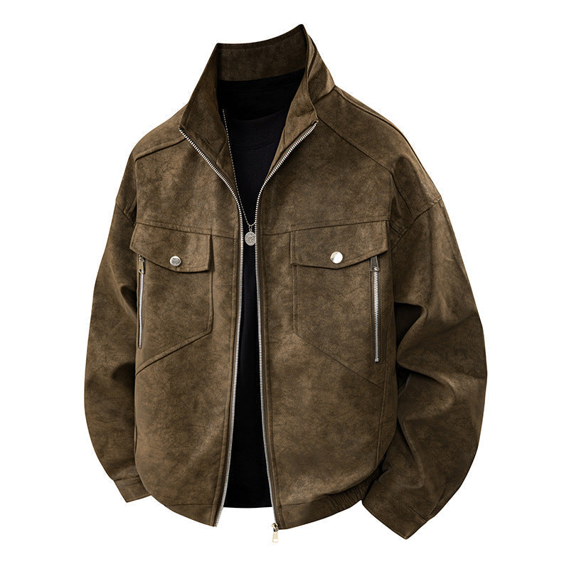 Übergangsjacke mit Stehkragen und Brusttaschen für Herren