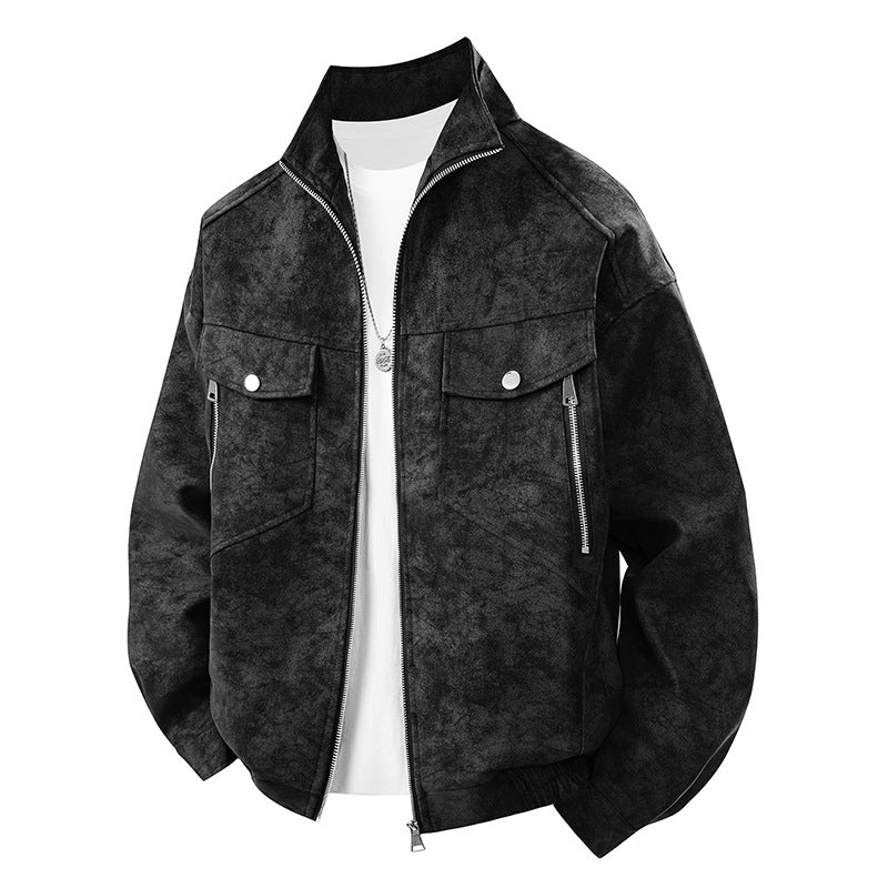 Übergangsjacke mit Stehkragen und Brusttaschen für Herren