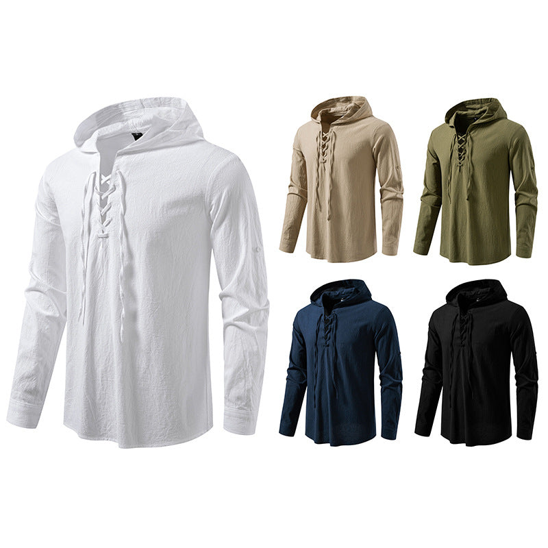 Pullover mit Kapuze und Schnürung für Herren