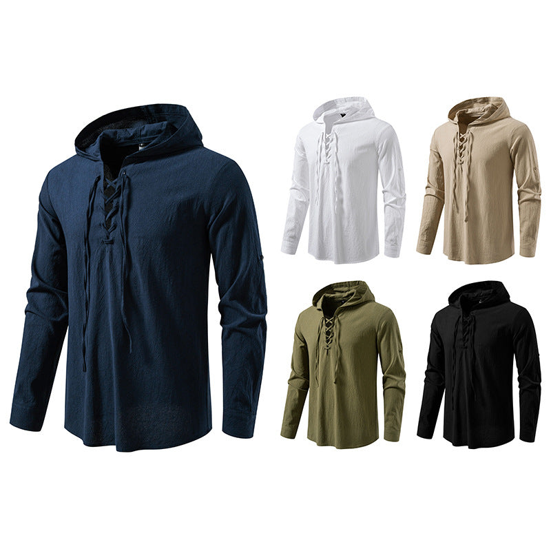 Pullover mit Kapuze und Schnürung für Herren