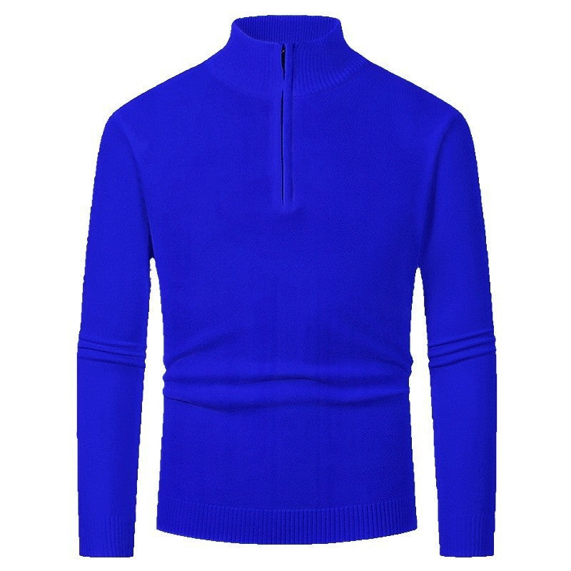 Halb-Zip Strickpullover mit Stehkragen für Herren
