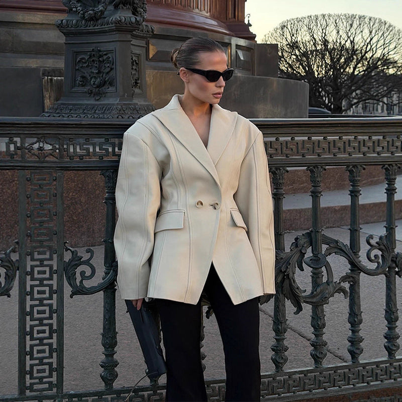 Moderner Oversize-Blazer mit Taschen für Damen