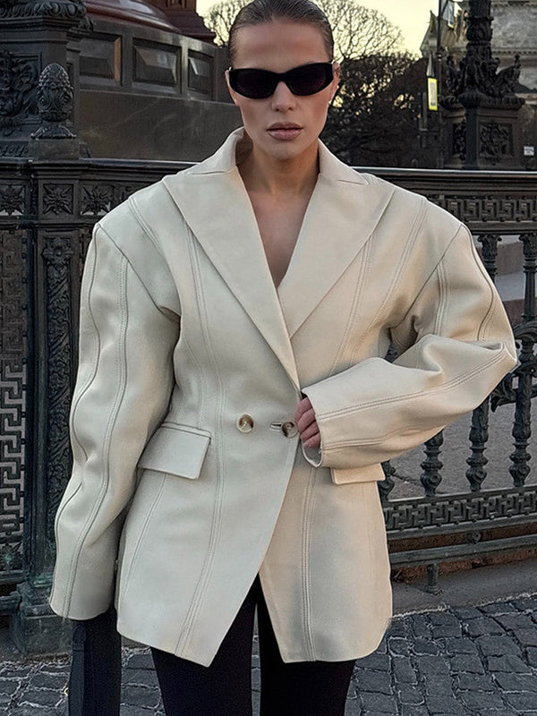 Moderner Oversize-Blazer mit Taschen für Damen