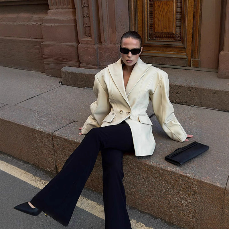 Moderner Oversize-Blazer mit Taschen für Damen