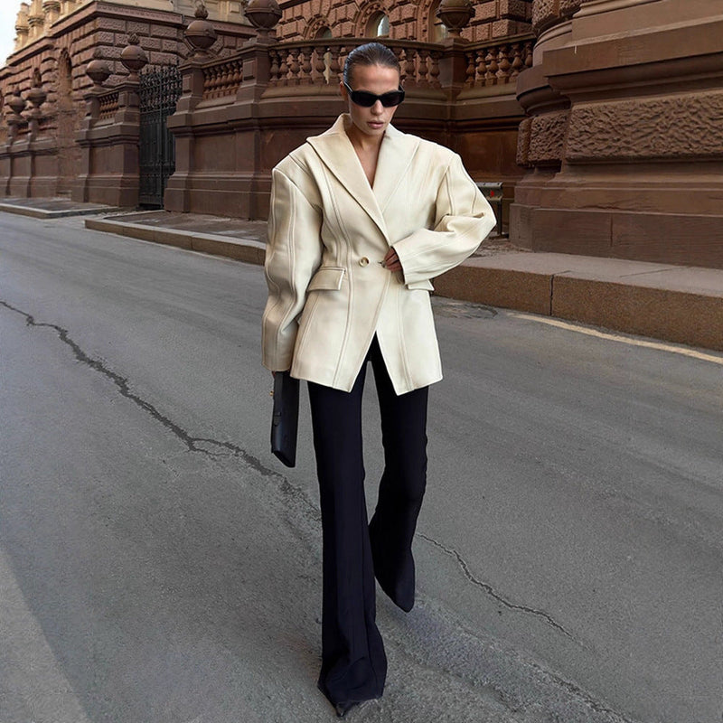 Moderner Oversize-Blazer mit Taschen für Damen