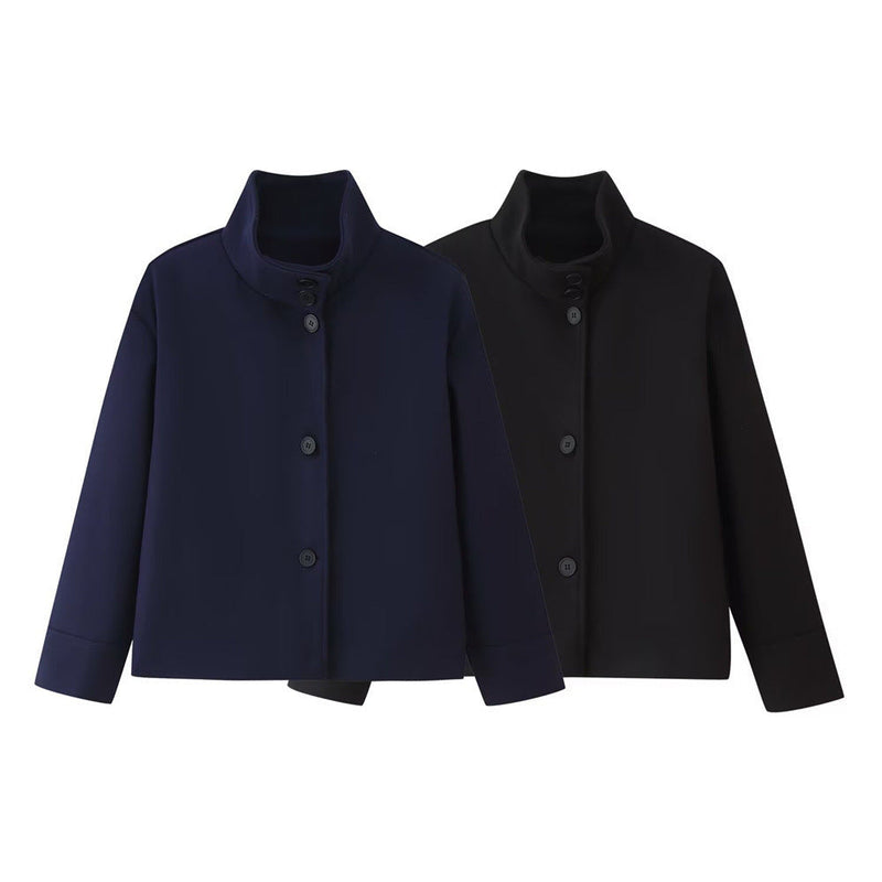 Modische Kurzjacke für Damen mit großem Kragen