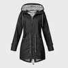 Modische Lange Regenjacke für Damen mit Kapuze