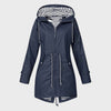 Modische Lange Regenjacke für Damen mit Kapuze