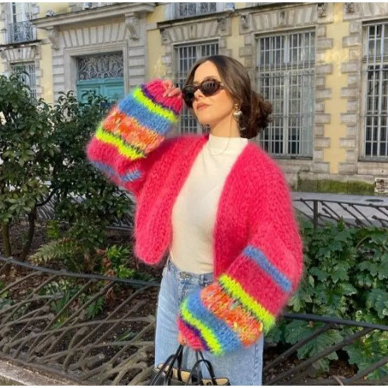 Modische Strickjacke für Damen mit offenem Schnitt