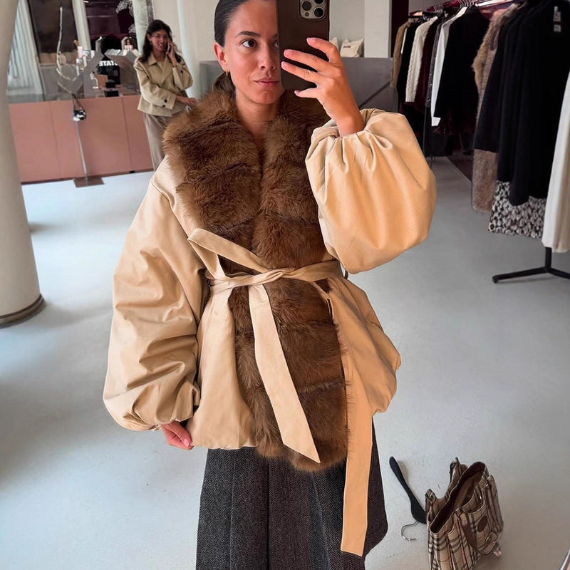 Modische Übergangsjacke mit Voluminösen Ärmeln für Damen