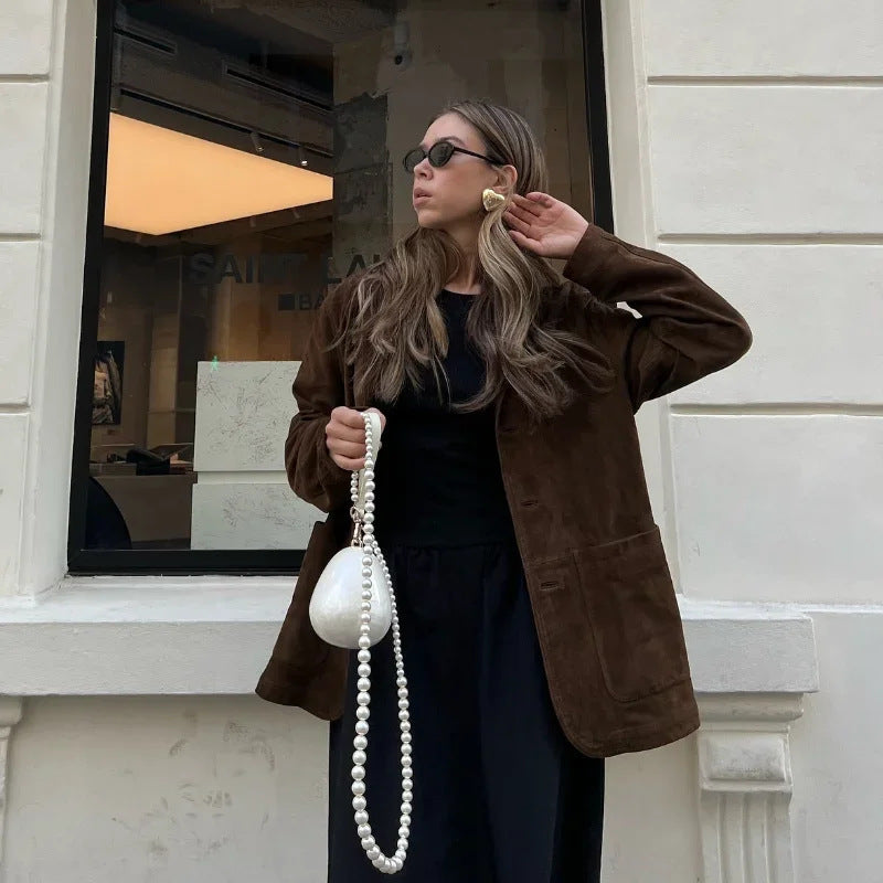 Modische Wildlederjacke für Damen