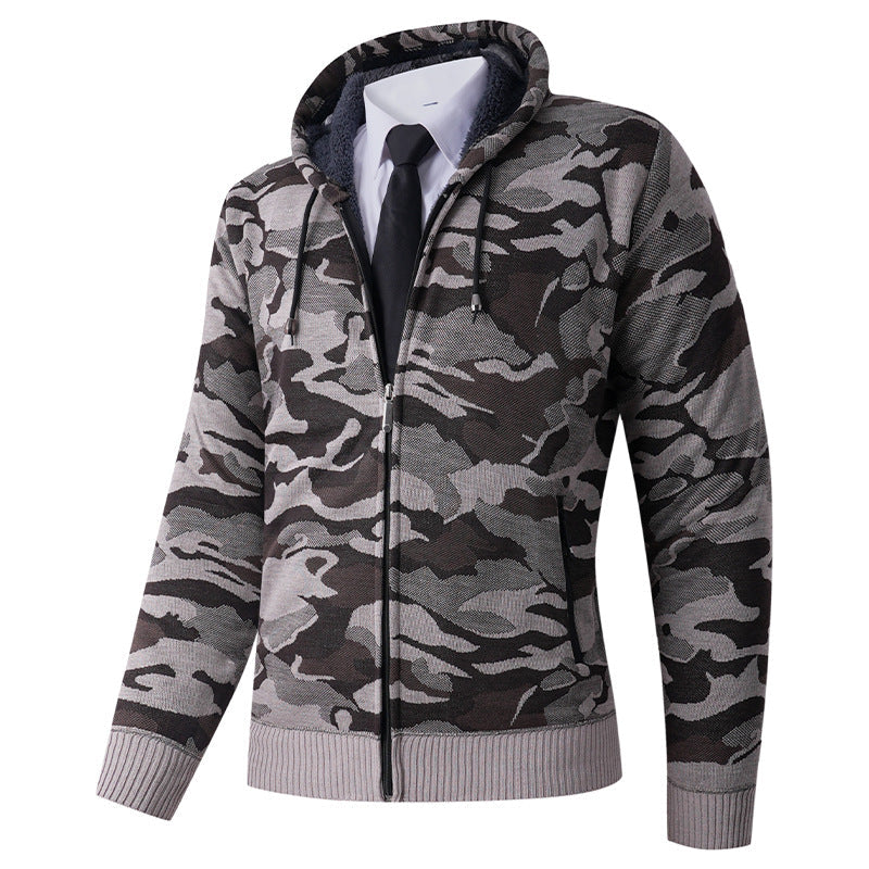 Kapuzenpullover mit Camouflage-Muster für Herren