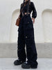 Robin - Retro cargohose mit vielen taschen und weitem bein