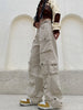 Robin - Retro cargohose mit vielen taschen und weitem bein