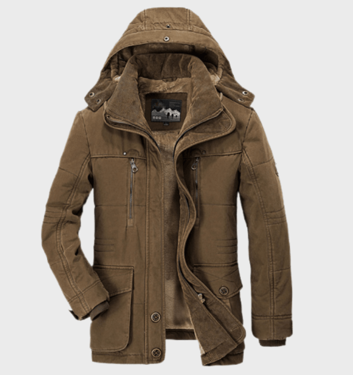Josiah - Dicke winterjacke mit kapuze für herren