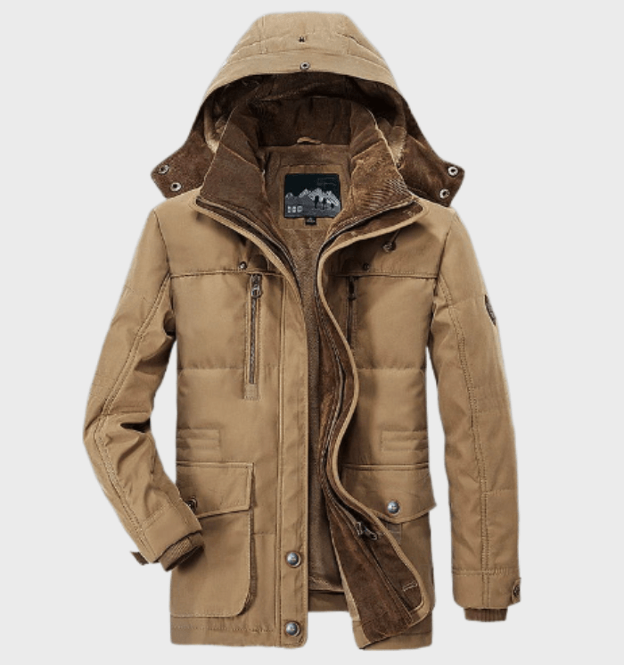 Josiah - Dicke winterjacke mit kapuze für herren