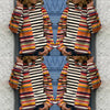 Mae - Mehrfarbiger kapuzenpullover