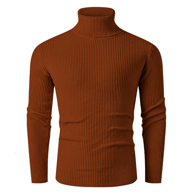 Gerippter Rollkragenpullover für Herren