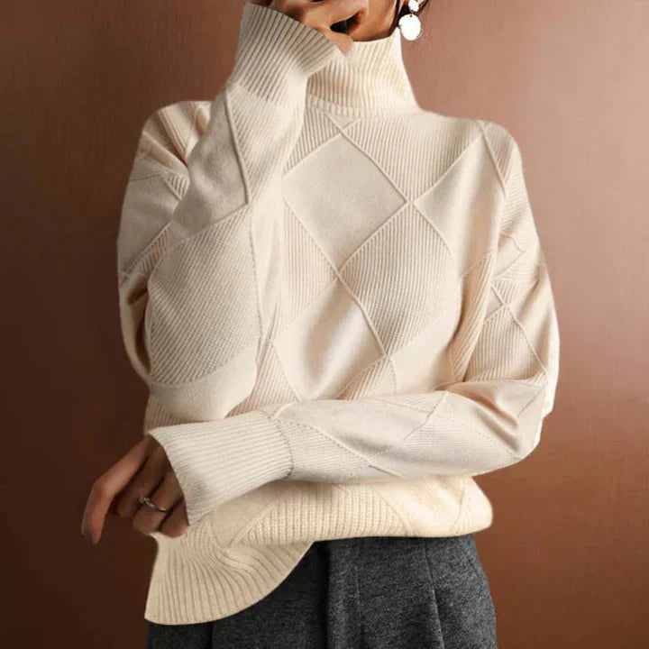 Diana - Lässiger Schlichter Strickpullover