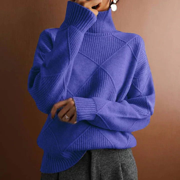 Diana - Lässiger Schlichter Strickpullover
