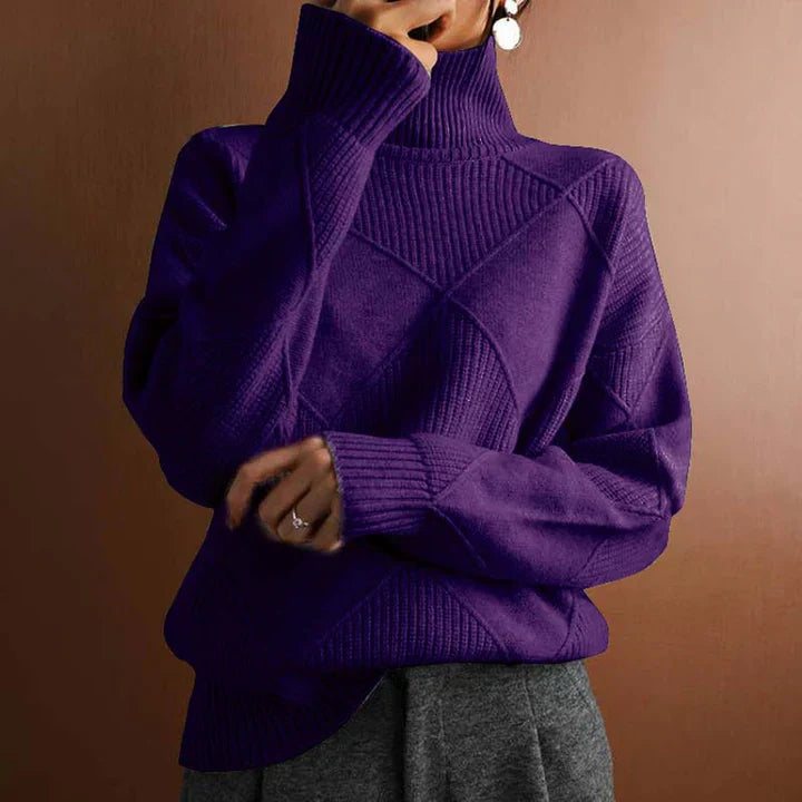 Diana - Lässiger Schlichter Strickpullover