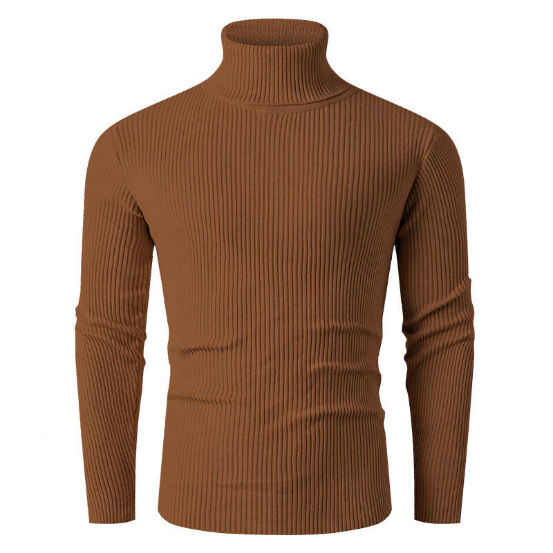 Gerippter Rollkragenpullover für Herren