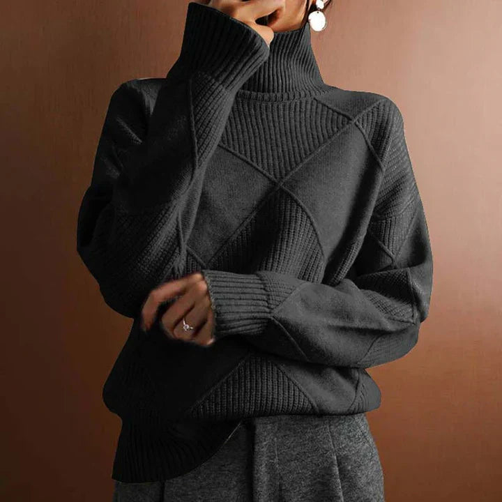 Diana - Lässiger Schlichter Strickpullover