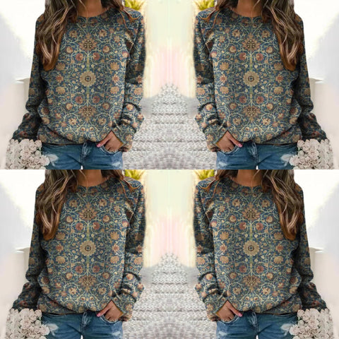 Dani - Eleganter pullover mit floralem muster