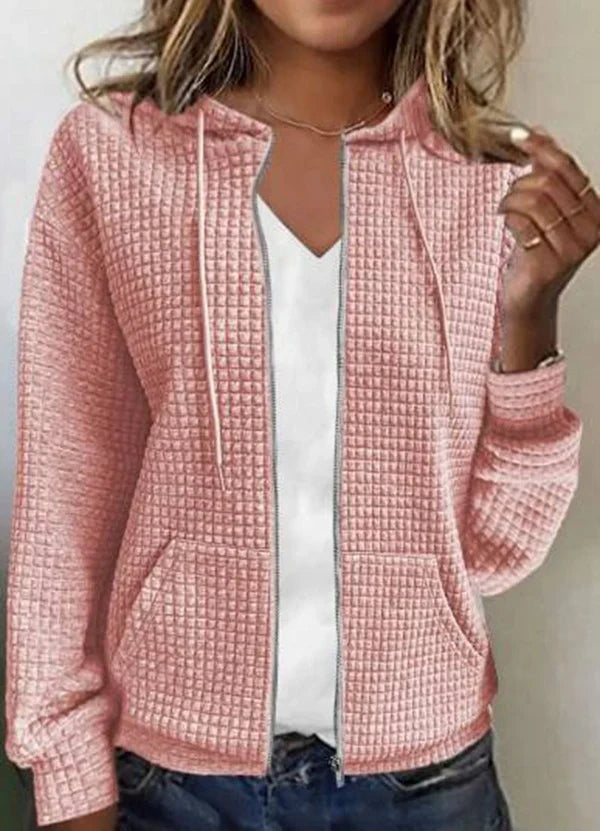 Maeve - Lässige jacke mit tasche in uni-farbe
