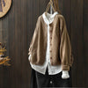 Oversize Strickjacke für Damen mit Knopfleiste