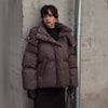 Oversized Daunenjacke mit Stehkragen für Damen