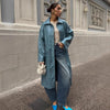 Oversized Denim Trenchcoat für Damen