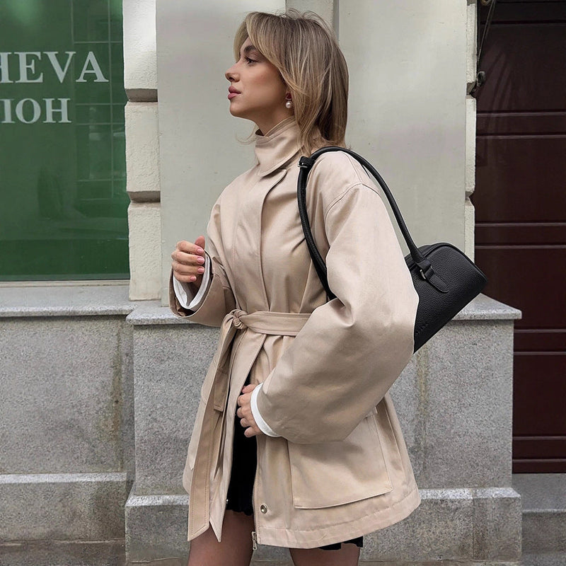 Oversized Kunstlederjacke für Damen