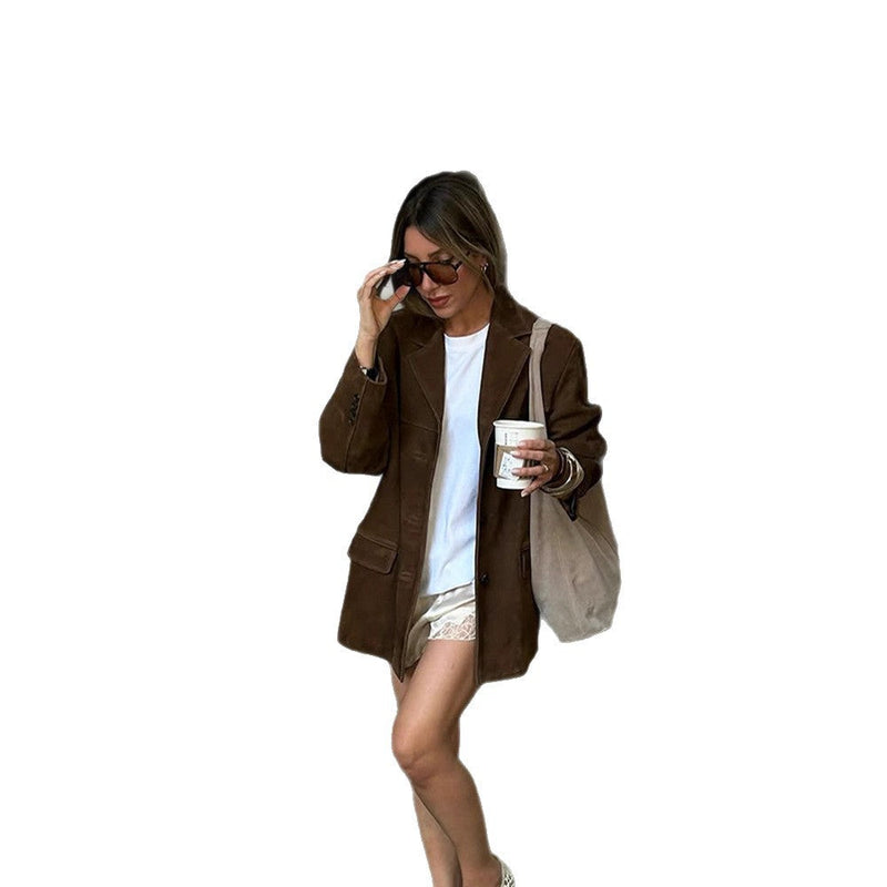 Oversized Samtjacke für Damen