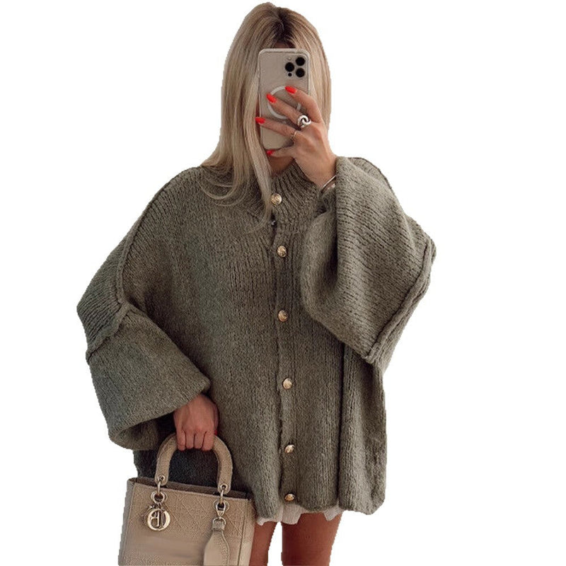 Oversized Strickcardigan mit Knopfdetails für Damen