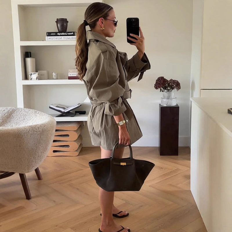 Oversized Trenchjacke mit Gürtel für Damen