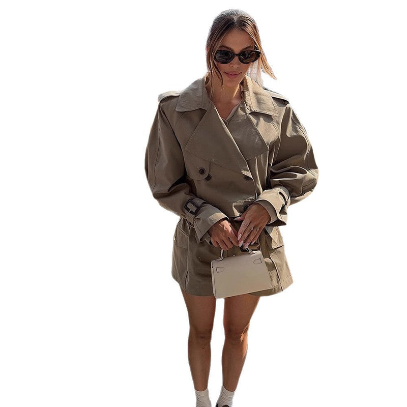 Oversized Trenchjacke mit Gürtel für Damen