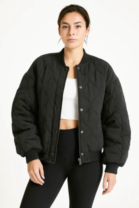 Oversized Übergangsjacke für Damen mit Reißverschluss