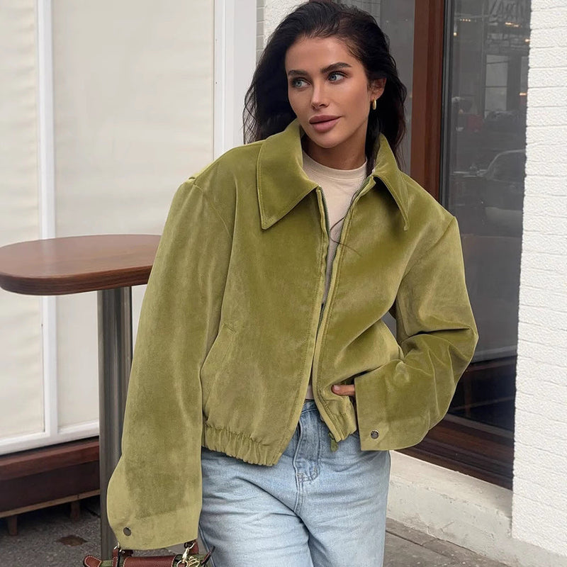 Oversized Wickeljacke für Damen mit Kuschelkragen