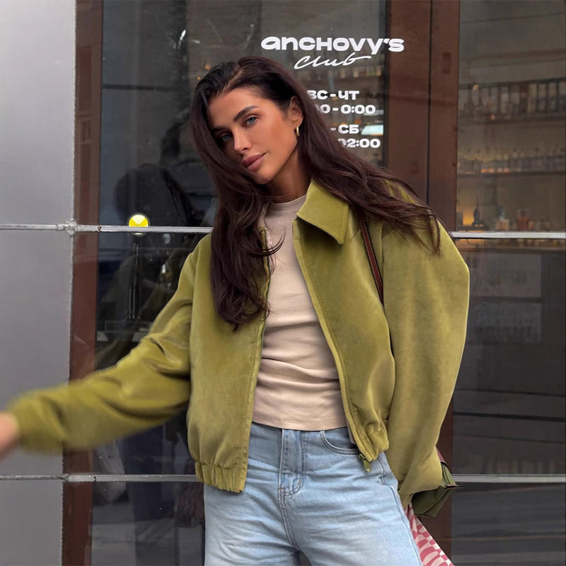 Oversized Wickeljacke für Damen mit Kuschelkragen