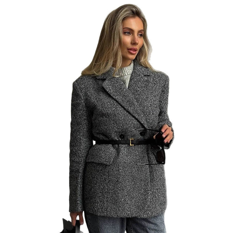 Oversized Wollblazer für Damen mit Knopfdetails