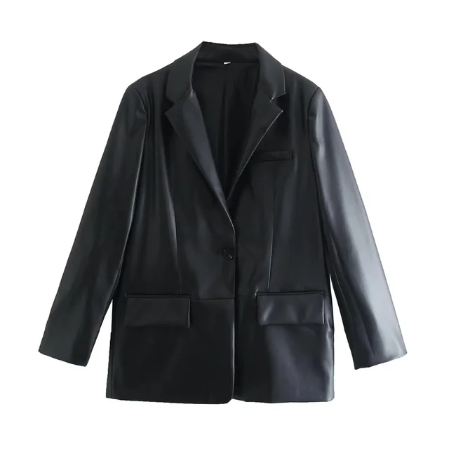 Macy - Locker Sitzende PU-Lederjacke Für Damen