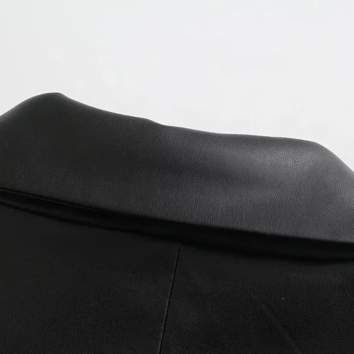 Macy - Locker Sitzende PU-Lederjacke Für Damen