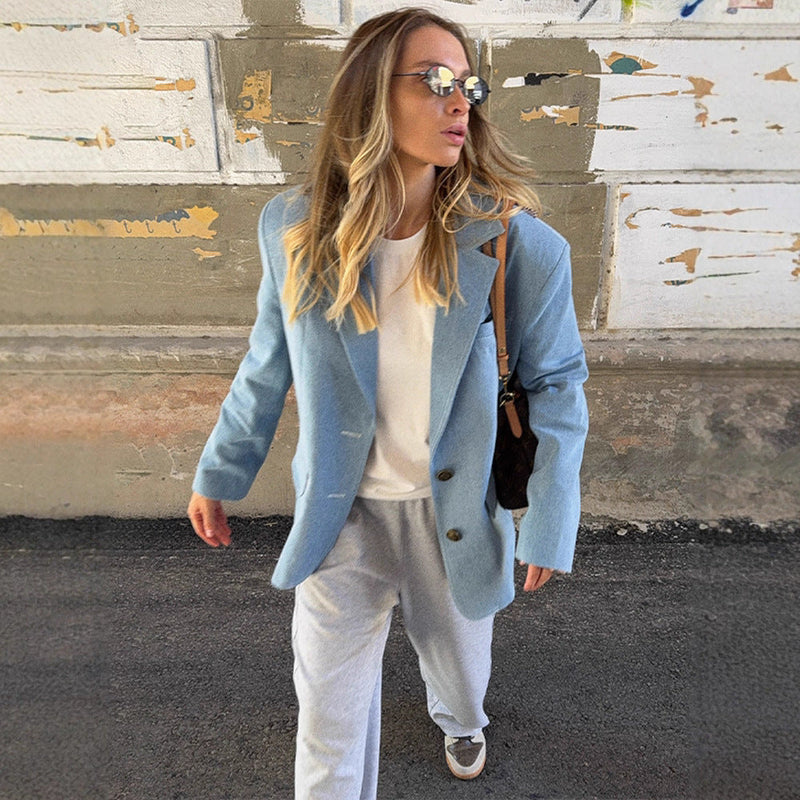 Plus Size Blazer für Damen aus Denim