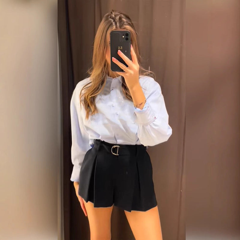 Plus Size Bluse mit eleganter Schnürung für Damen