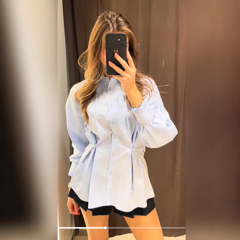 Plus Size Bluse mit eleganter Schnürung für Damen