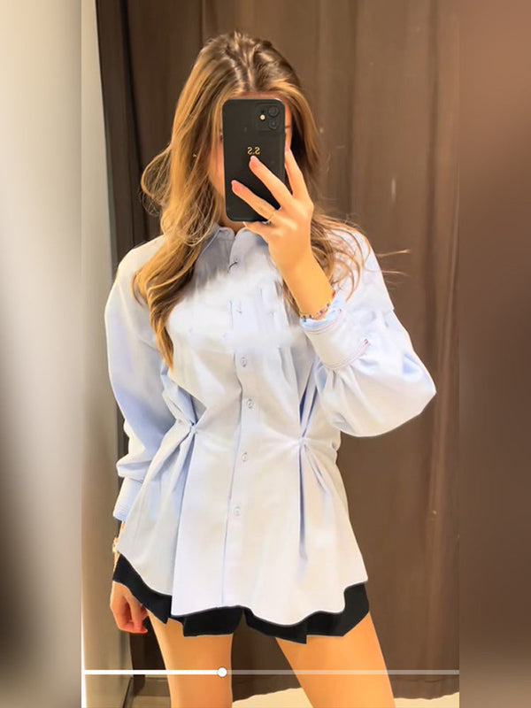 Plus Size Bluse mit eleganter Schnürung für Damen