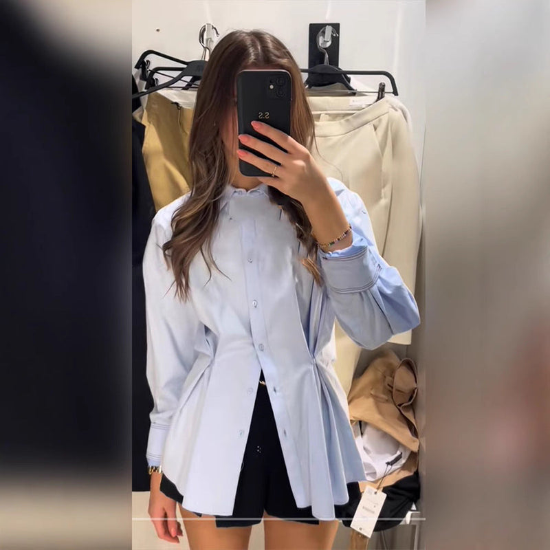 Plus Size Bluse mit eleganter Schnürung für Damen