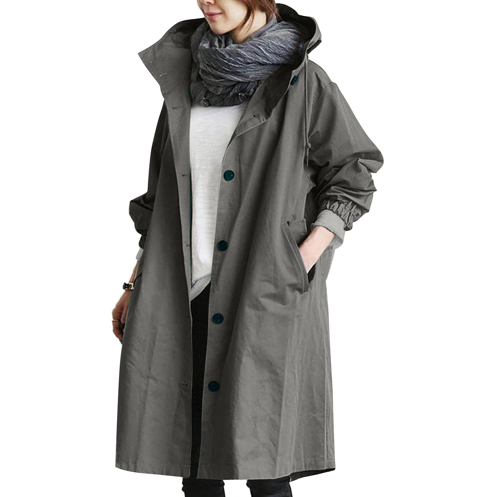 Regenjacke für Damen mit Knopfleiste